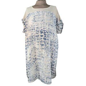 Italian Linen 1X Plus Size Casual Sundress Beach Pool Coverup Mumu Cheetah